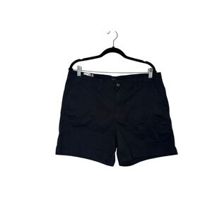 GAP‎ Classic Midrise Shorts Size 14 Black Womens Casual Chino Everyday NWT